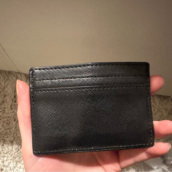 Tory Burch Black Card Case with Gold Logo - Picture 4 of 4